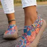 2026 New Women's All-Season Lightweight Breathable Sneakers, Casual Round Toe Geometric Design, Slip-On Non-Slip Sole, Outdoor & Commute, Lightweight Casual Shoes