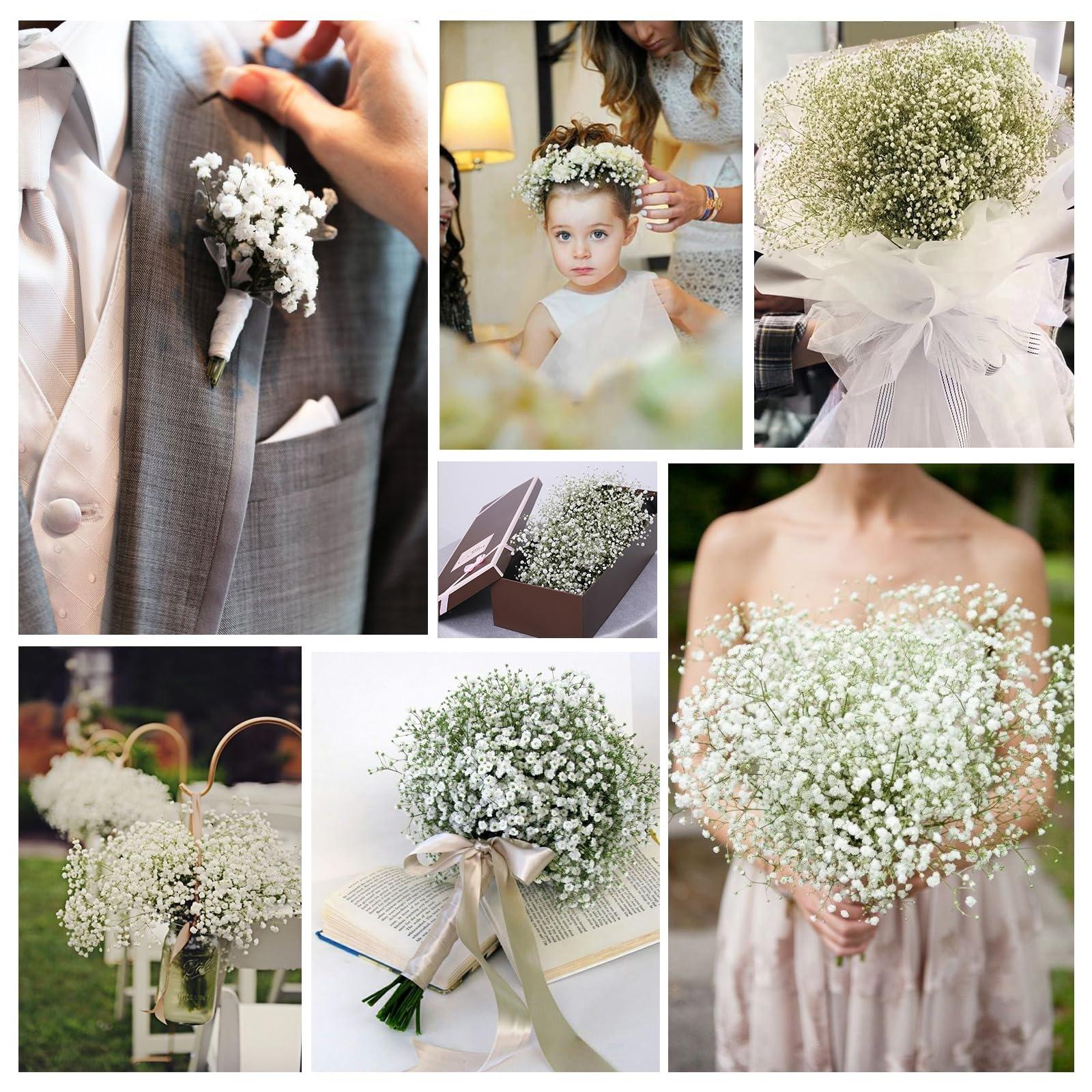 10 artificial flower bouquets with a diameter of 60cm/23.62inch in spring, with a simulated touch of starry sky, suitable for weddings and parties, DIY， Floral arrangement, furniture decoration