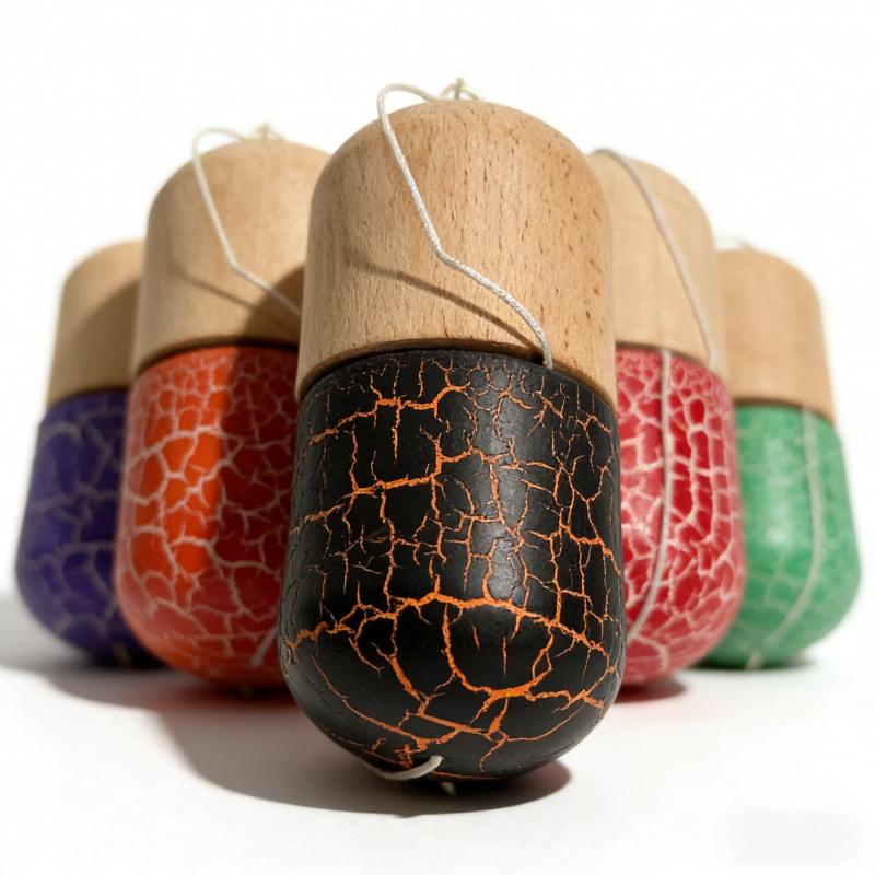 New Capsule-shaped Crack Pattern Kendama Skill Ball Trainer | Advanced Reaction & Coordination Tool, Perfect for Outdoor and Indoor Use, Ideal Gift for Beginners and Professional Players