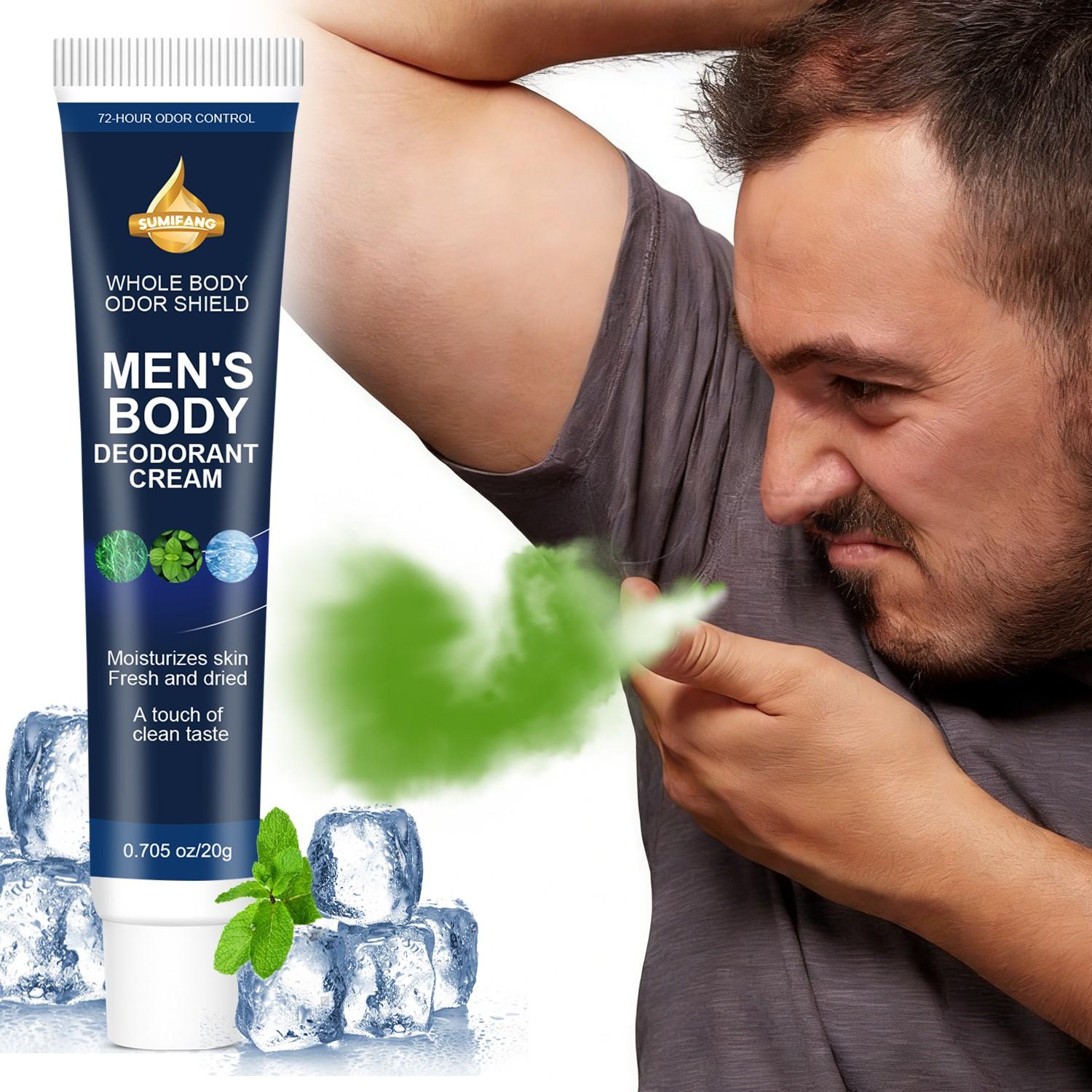 SUMIFANG Men's Full-Body Antiperspirant Stick (20g) | Mint + Chamomile + Hyaluronic Acid | 72-Hour Long-Lasting Odor Control | Moisturizing, Refreshing, and Non-Sticky | Stay Confident All Day—Whether at the Office, the Gym, or on a Date