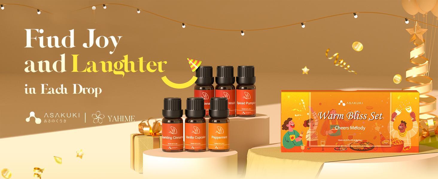 ASAKUKI Essential Oil Diffuser+ 6 Essential Oils Set 6x10ML for Home&Office, Large Home, Fragrances Oil Aroma Humidifier, 7 LED Light Color, Timer and Auto-Off Safety Switch, house smell good products, Christmas Holiday gift, Aromatic Woody ASAKUKI Essential Oil Diffuser+ 6 Essential Oils Set 6x10ML for Home&Office, Large Home, Fragrances Oil Aroma Humidifier, 7 LED Light Color, Timer and Auto-Off Safety Switch, house smell good products, Christmas Holiday gift, Aromatic Woody