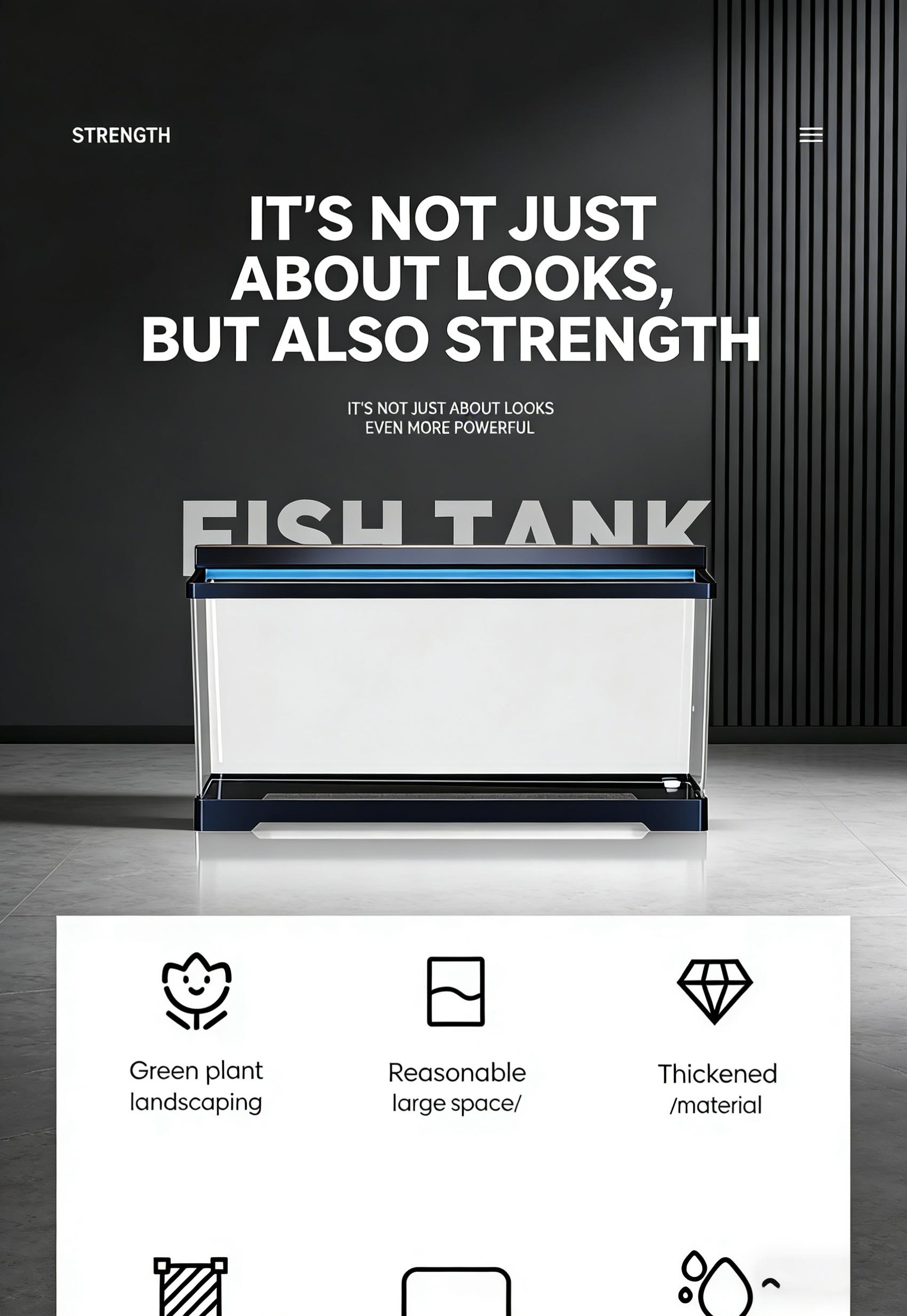 New 2026 Small Desktop Plastic Fish Tank, Anti-Drop Goldfish Aquarium, Eco-Friendly Fish Bowl, Living Room Decor, Easy Assembly