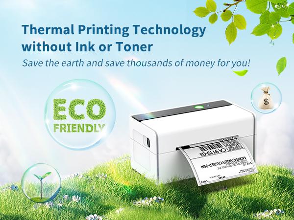 JADENS Bluetooth Shipping Label Printer, Wireless Thermal Printer for Small Business & Package, USPS, UPS, Compatible with Phone, iPad, PC