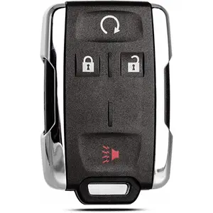 Key Fob Shell Case Replacement Fits for Chevy Silverado Colorado GMC Canyon Sierra 2014 2015 2016 2017 2018 2019 2020 2021 2022 2023 Keyless Entry Remote Control 4 Button Cover M3N-32337100
