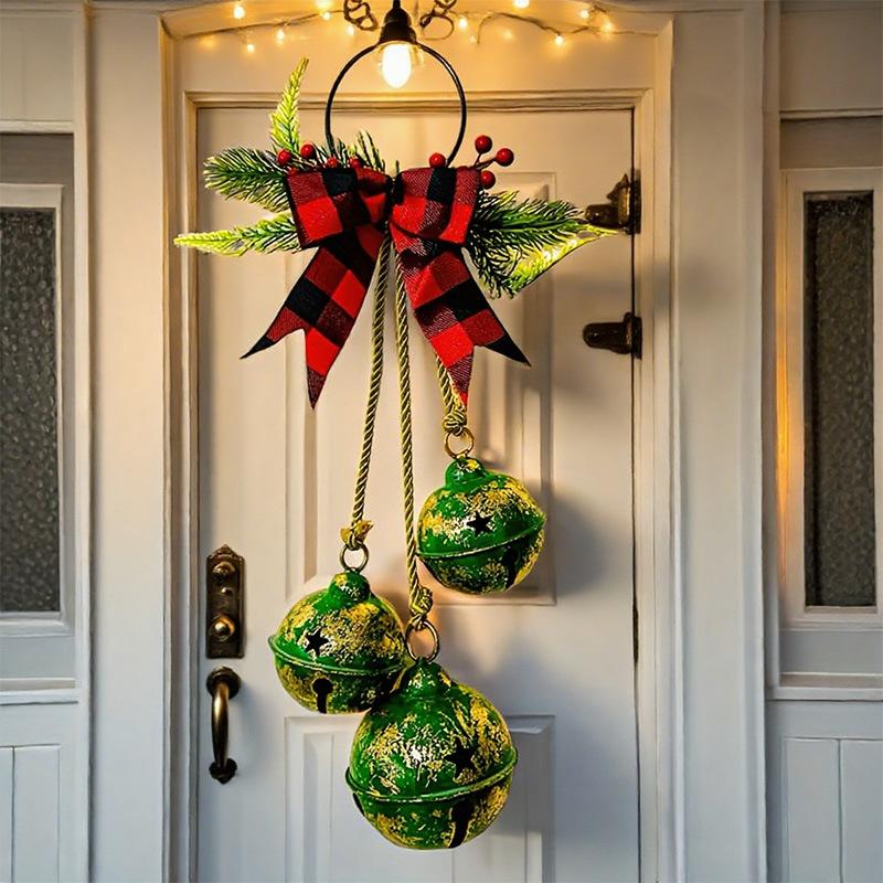 Christmas Decoration Set, Three-Bell Hanging Ornament, Festive Tree Door Decor, Holiday Home Gift, Perfect Seasonal Addition