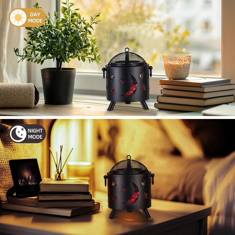 Fireplace Wax Melt Warmer with Timer: Electric Candle Warmer for Kitchen Living Room, 6.3" Tart Burner Industrial Decor, dealsforyoudays