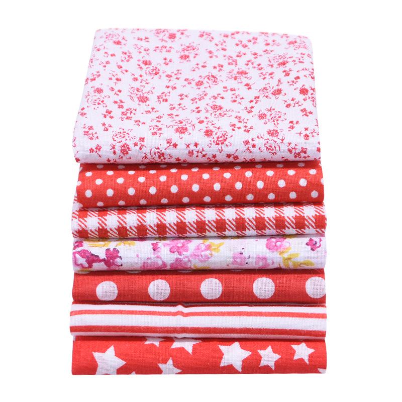 56Pcs Cotton Fabric Bundles, Floral Plaid Polka Dot Quilting Fabric for DIY Sewing Craft