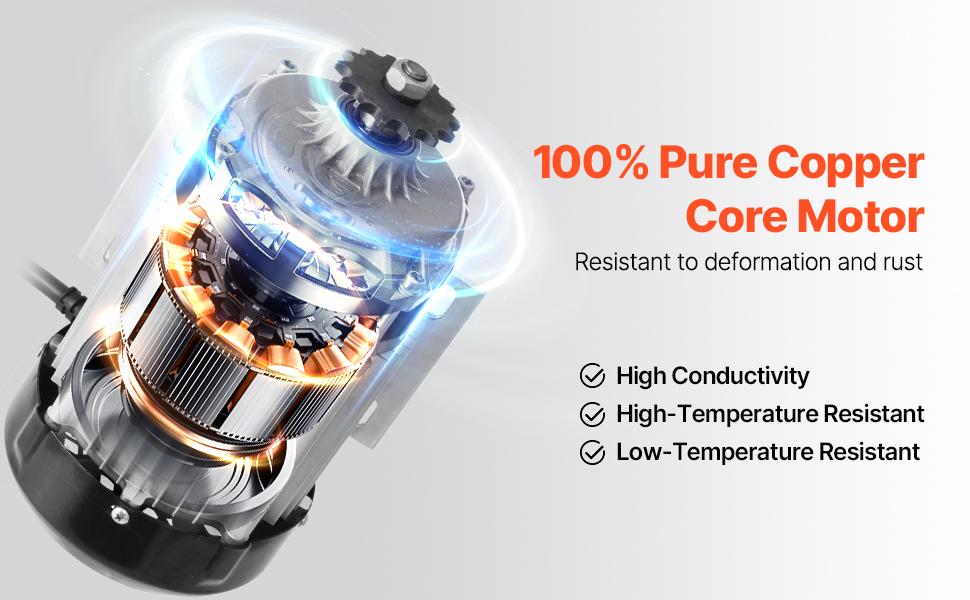 fathersdaygift VEVOR 1800W Electric Brushless DC Motor Kit - 48V 4500rpm Motor with Upgraded Speed Controller and Foot Pedal Throttle Kit for Go Karts E-Bike Motorcycle Scooter DIY