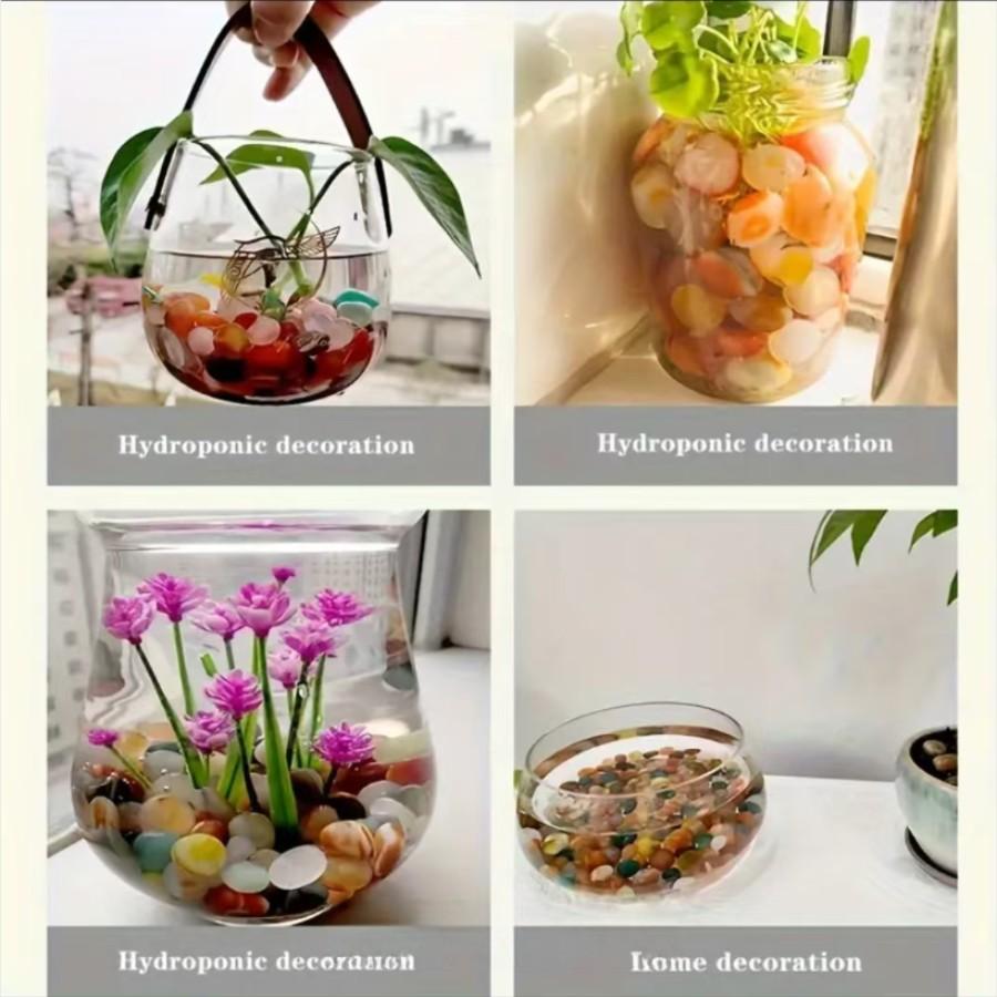 Mix Color Polished Decorative Stones for Meditation Aquarium Decoration, Vase Filler Plant Pot DIY Handmade Landscape Home Office Decor