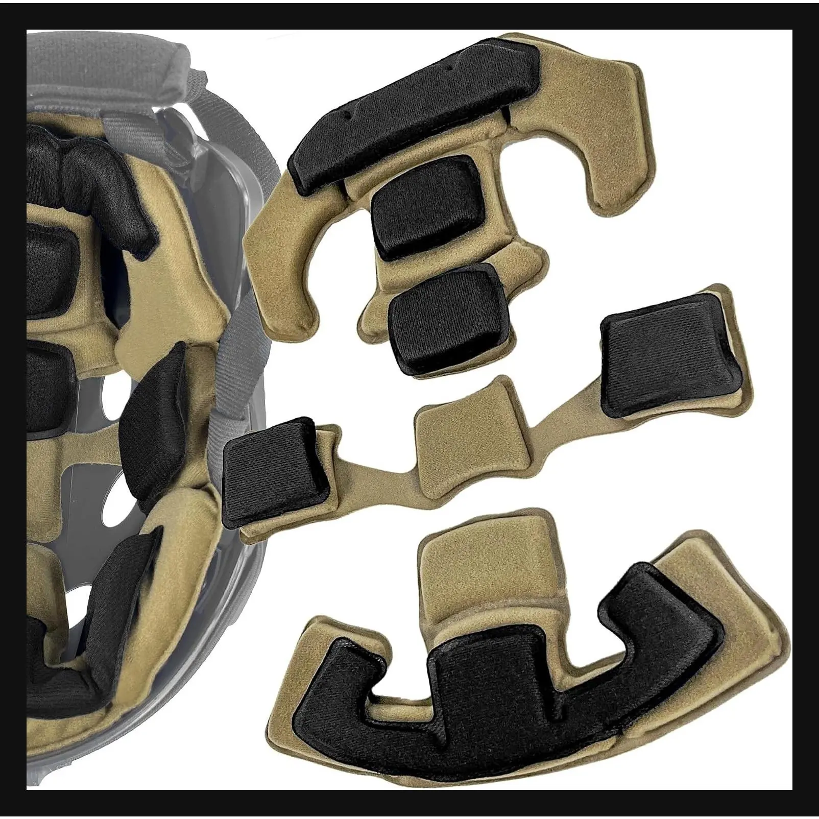 Tactical Airsoft Helmet Replacement Memory Foam Pad Padding Inserts Protective Mat Kit Set Accessories for Outdoor Combat HelmetsGift