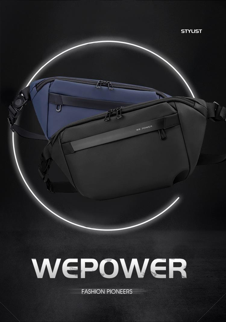 New Men's Crossbody Bag Large Capacity Lightweight Men's Bag Fanny Bag Sports Leisure Breast Bag Shoulder Bag
