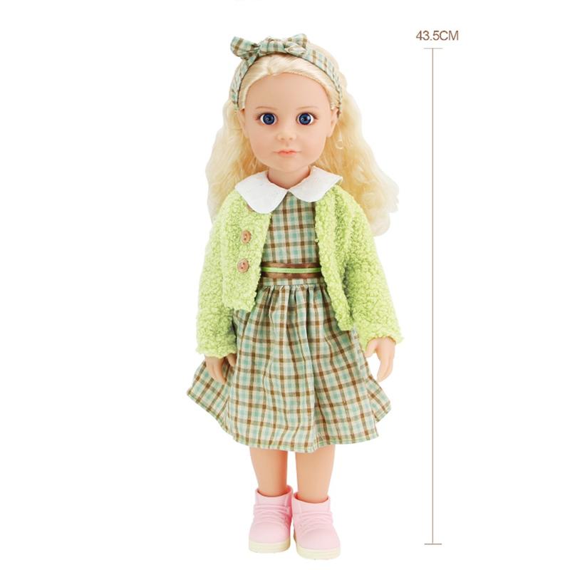 17 Inch Fashion Girl Doll, Adjustable Limbs, Stand Easily, Wearing Elegant Clothes, Perfect Gift for Girls, Christmas Present
