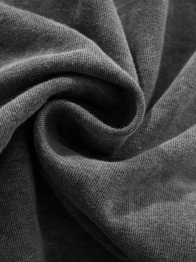 Men's Streetwear Cotton Joggers, Loose Fit Elastic Waist Knit Pants, Washed Fabric with Vintage Details, Casual Fashion for Daily Wear