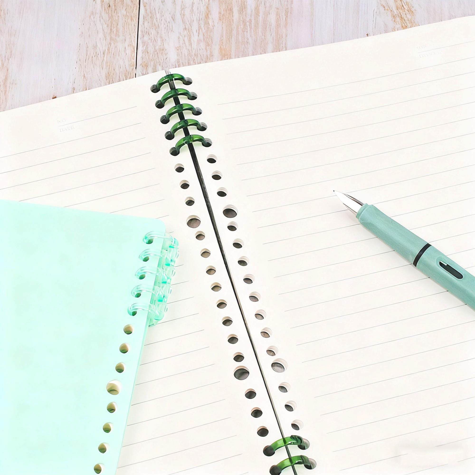 A4 Size Loose Leaf Cover Set, Colorful Transparent Matte Page Book Sleeve, Durable PP Material, for Notebooks, Contracts, Office Supplies, Office Stationery Supplies