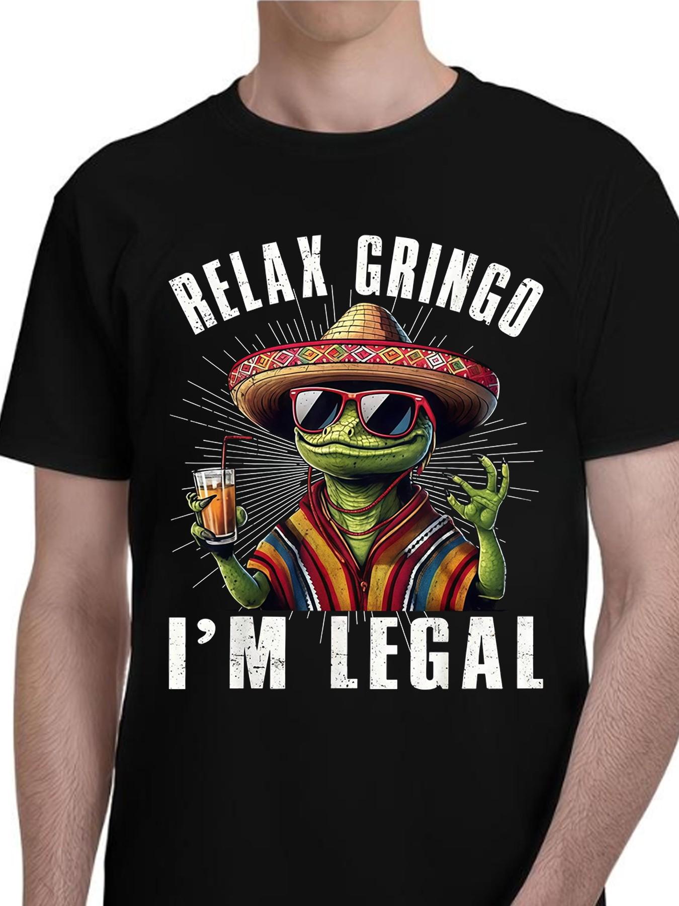 Funny Mexican Carnival Print T-Shirt, Soft Casual Short Sleeve, Tiktok Trendy May Day Party Street Style, Perfect for Daily Wear & Festivals