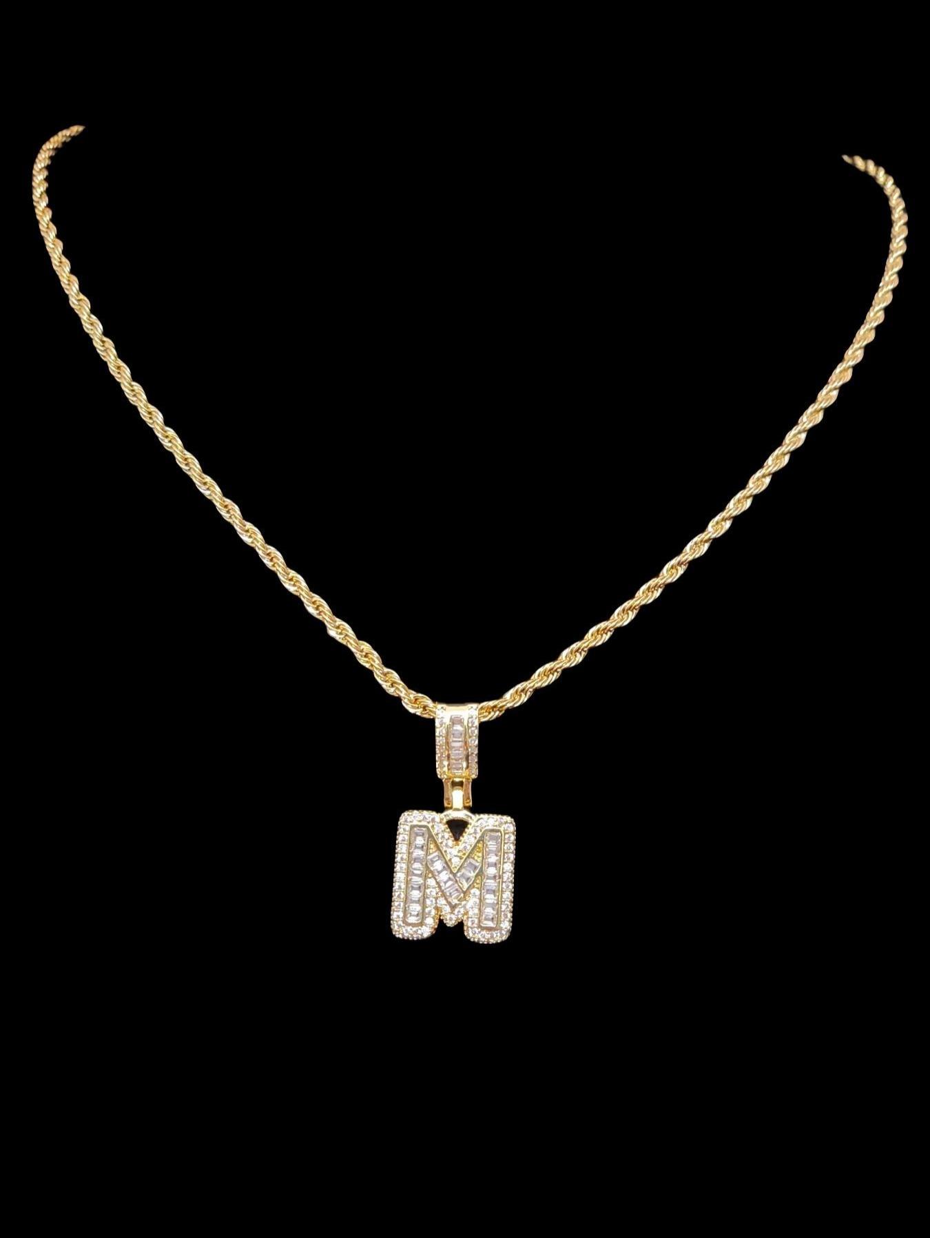 Women's Sparkling Cubic Zirconia Initial Necklace - Personalized Alphabet Letter Pendant, Silver Costume Jewelry, Fashion Birthday Gift, Letter Necklace