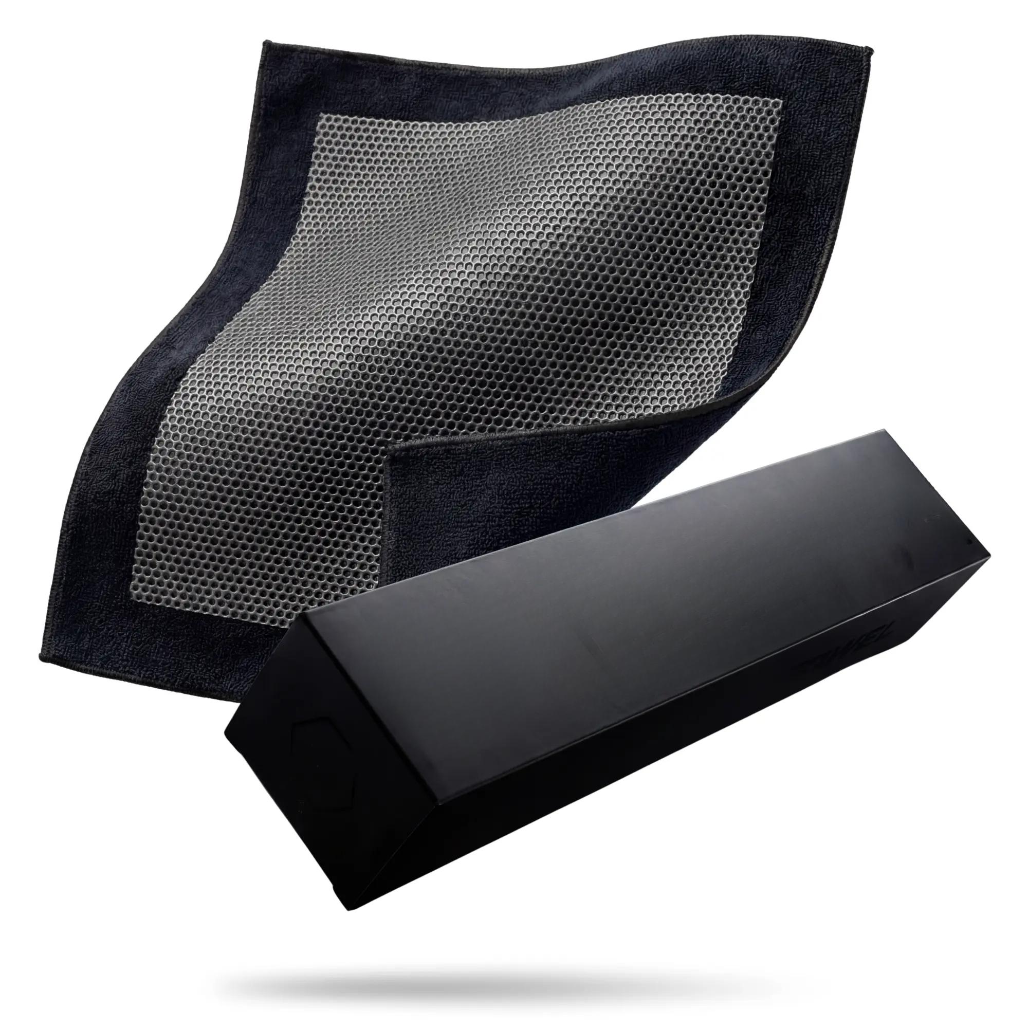Clay Towel - Auto Detailing Clay Towel - Decontaminate Paint and Glass For Smooth Washing - 12" x 12" Brushed Microfiber