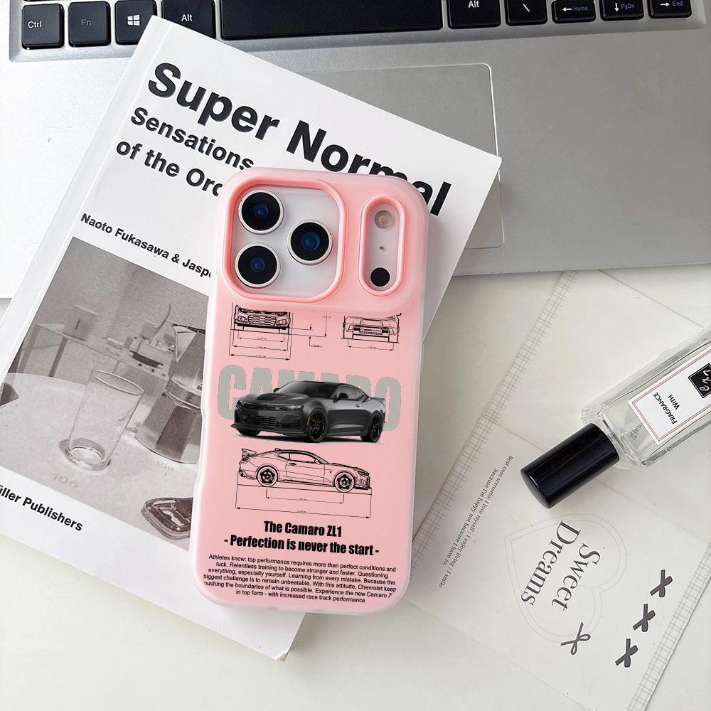 PIKPAKA Cool-C-ChevroletS C-Camaro Muscle Sports Car Phone, Smartphone Case For IPhone 15 14 13 12 11 Pro Max Luxury Jelly Material Durable Crystal Clear Shockproof Scratch-Resistant Perfect Fit, Accessories