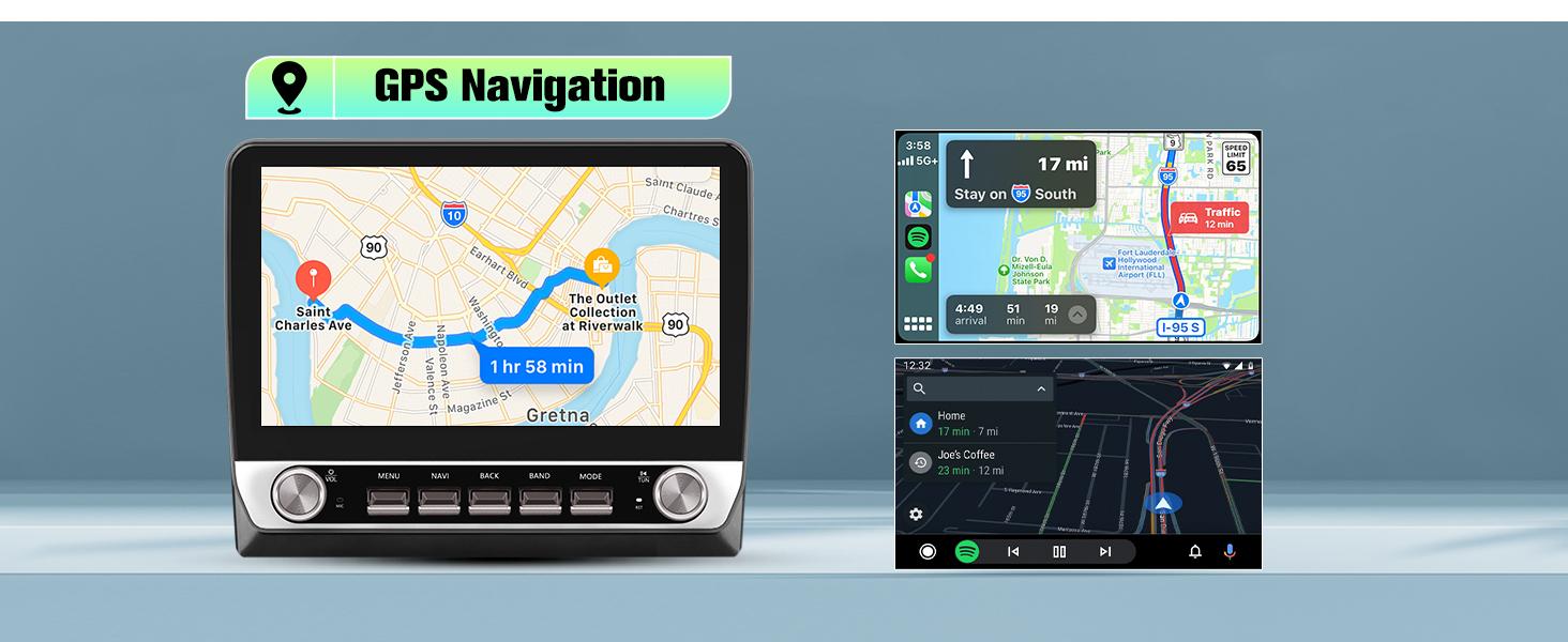 Car Stereo for Jeep Wrangler 2007-2018 touch screen has Android Auto Wireless Carplay, Bluetooth WIFI supports GPS Navigation Car Stereo for Jeep Wrangler 2007-2018 touch screen has Android Auto Wireless Carplay, Bluetooth WIFI supports GPS Navigation