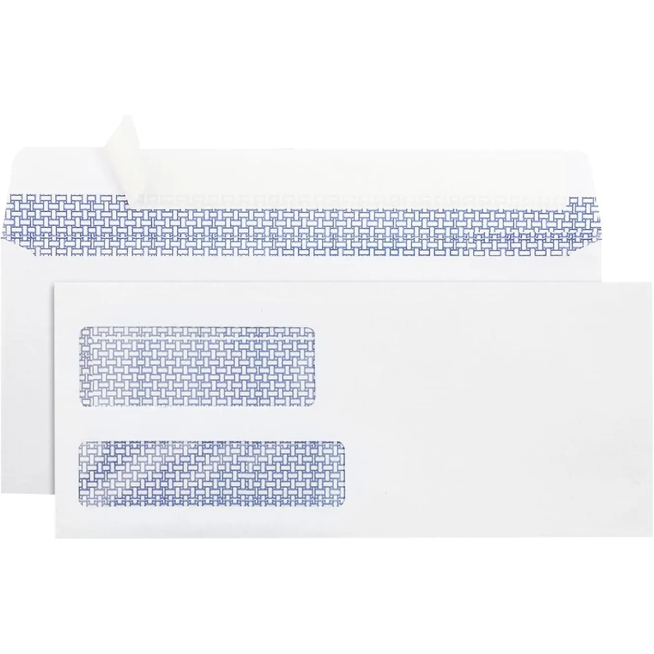 #9 Double Window Security Envelopes, No.9 Double Window Business Envelopes Designed for Quickbooks Invoices and Business Statements - Number 9 Size 3 7/8 Inch X 8 7/8 Inch - 24 LB - 500 Pack