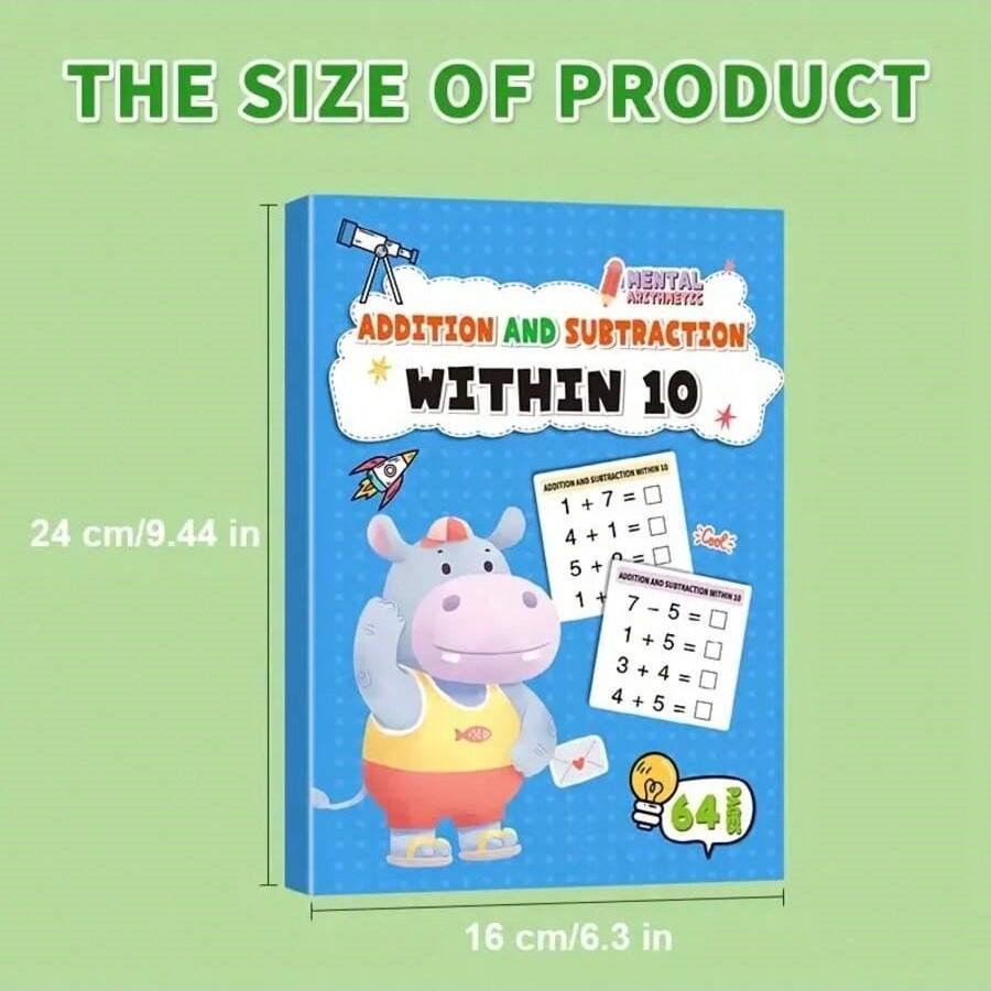 Addition & Subtraction Daily Practice Workbook with Playful Illustrations, Interactive Exercises for Classroom & Home Learning, Great Educational Gift, Math Practice