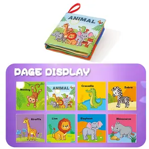 Fabric Book with Crinkle Sound, Soft Durable Interactive Toy, Early Learning Educational Gift for Boys Girls