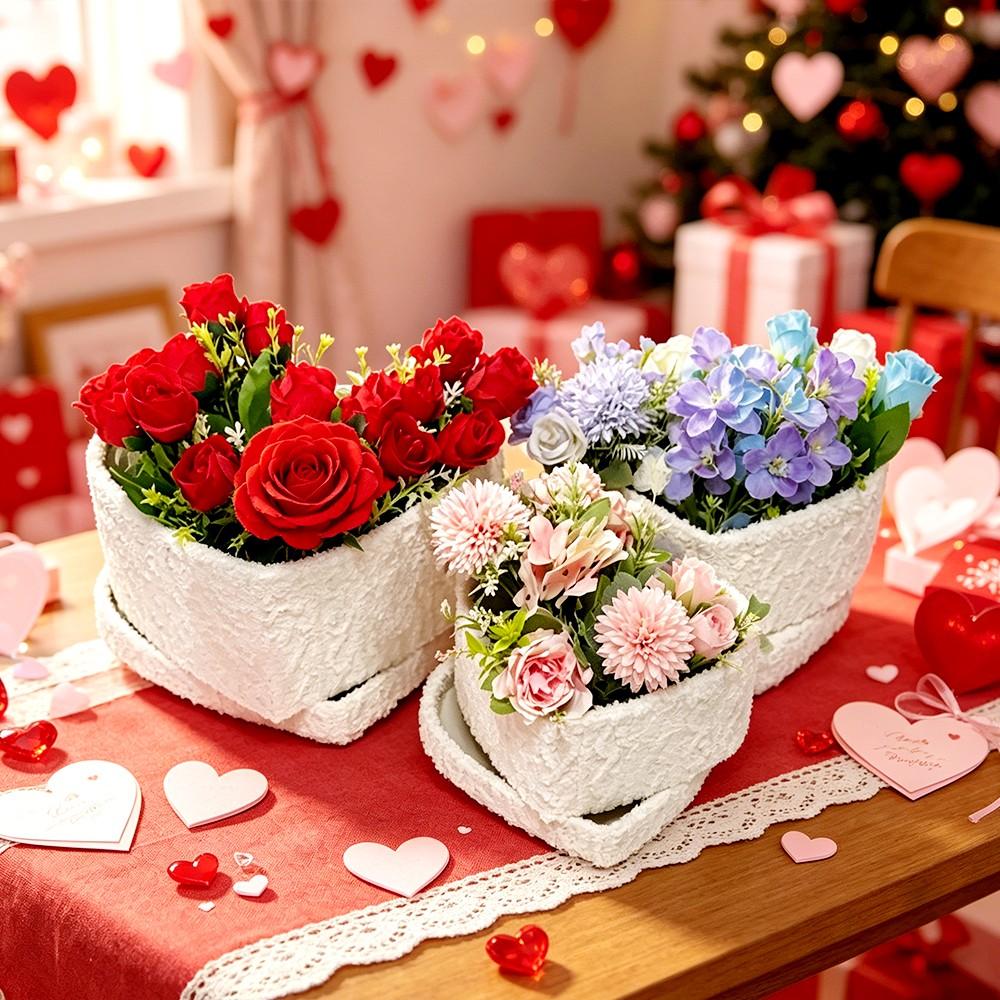 Heart Shape Gift Box Set, Paperboard and Velvet Material, Elegant Design, Perfect for Valentine's Day and Weddings, Ceremony Gift Box