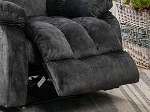 [HolidayHaul]EBELLO Overstuffed Massage Recliner with Heat and Vibration, Soft Fabric Manual Reclining Chairs with Side Pocket for Living Room
