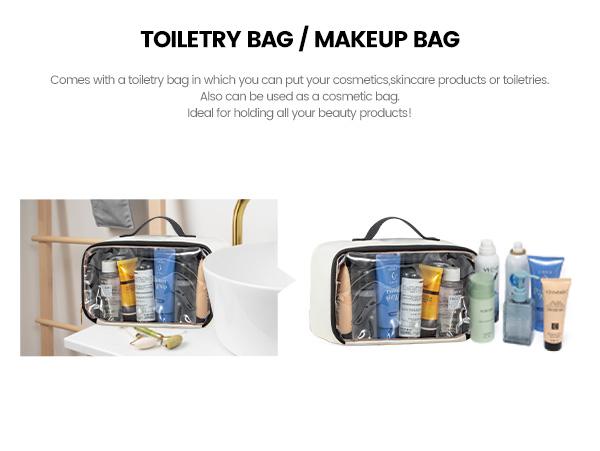 LOVEVOOK Travel Duffle Bag,Weekender Bags For Women, Carry On Duffel Bags For Airplanes, Overnight Bag With Toiletry Bag, Hospital Bag for Labor and Delivery, Yoga Gym Bag with Wet Pocket, 3Pcs Set