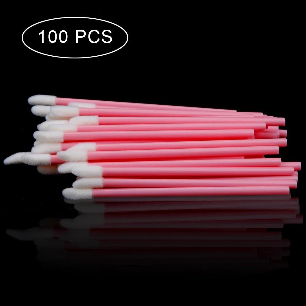 50/100pcs Disposable Lip Lint-Free Applicators, Lipstick Testers Wands, Makeup Lip Brushes, Beauty Tool for Smooth Application