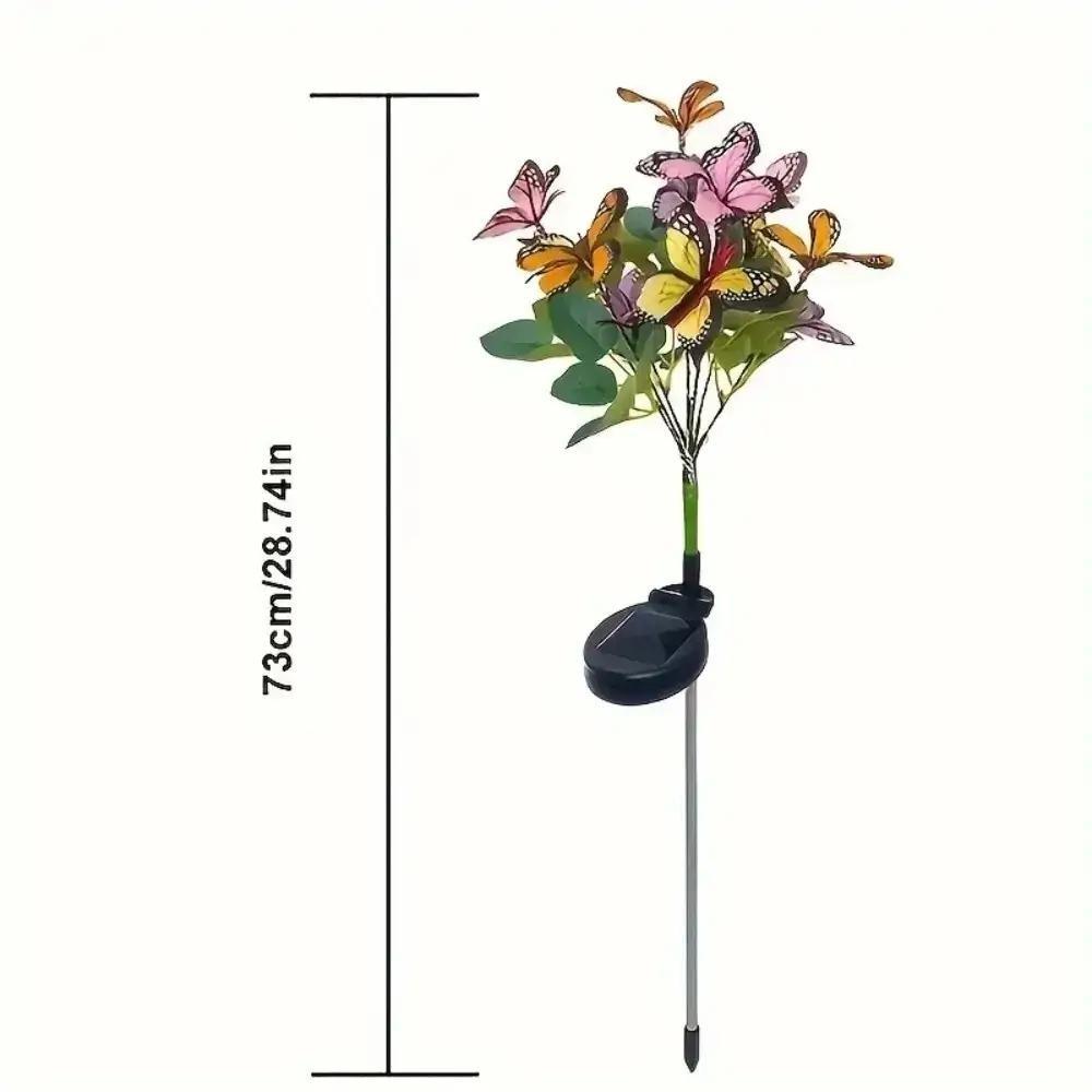 Solar Powered LED Butterfly Tree Ground Lights, Waterproof Outdoor Garden Lawn Landscape Lighting, Decorative Holiday Party Lights, Solar Garden Lamps