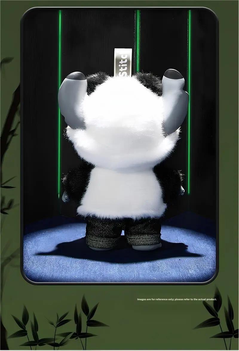 【Holiday Gift】Disney Stitch Gen Z Street Style Series – Hang Card Edition Panda Plush | Removable Gloves & Fashion Outfits for Customizable Fun! A Poseable Collectible Blending Cool & Cute, Perfect Gift for Stitch Lovers.
