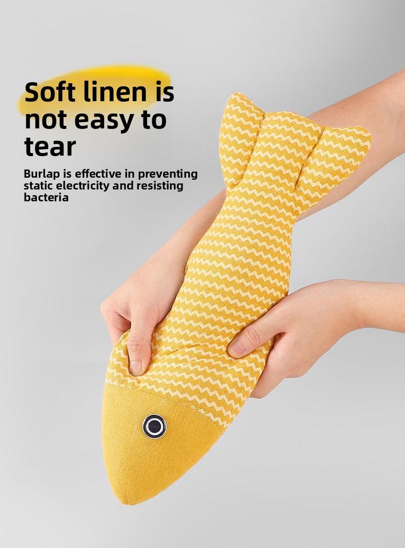 Cat Toys, Self-Entertainment Kitten Teaser Wand, Boredom Relief Catnip Simulated Fish, Kitten Teething Pet Supplies