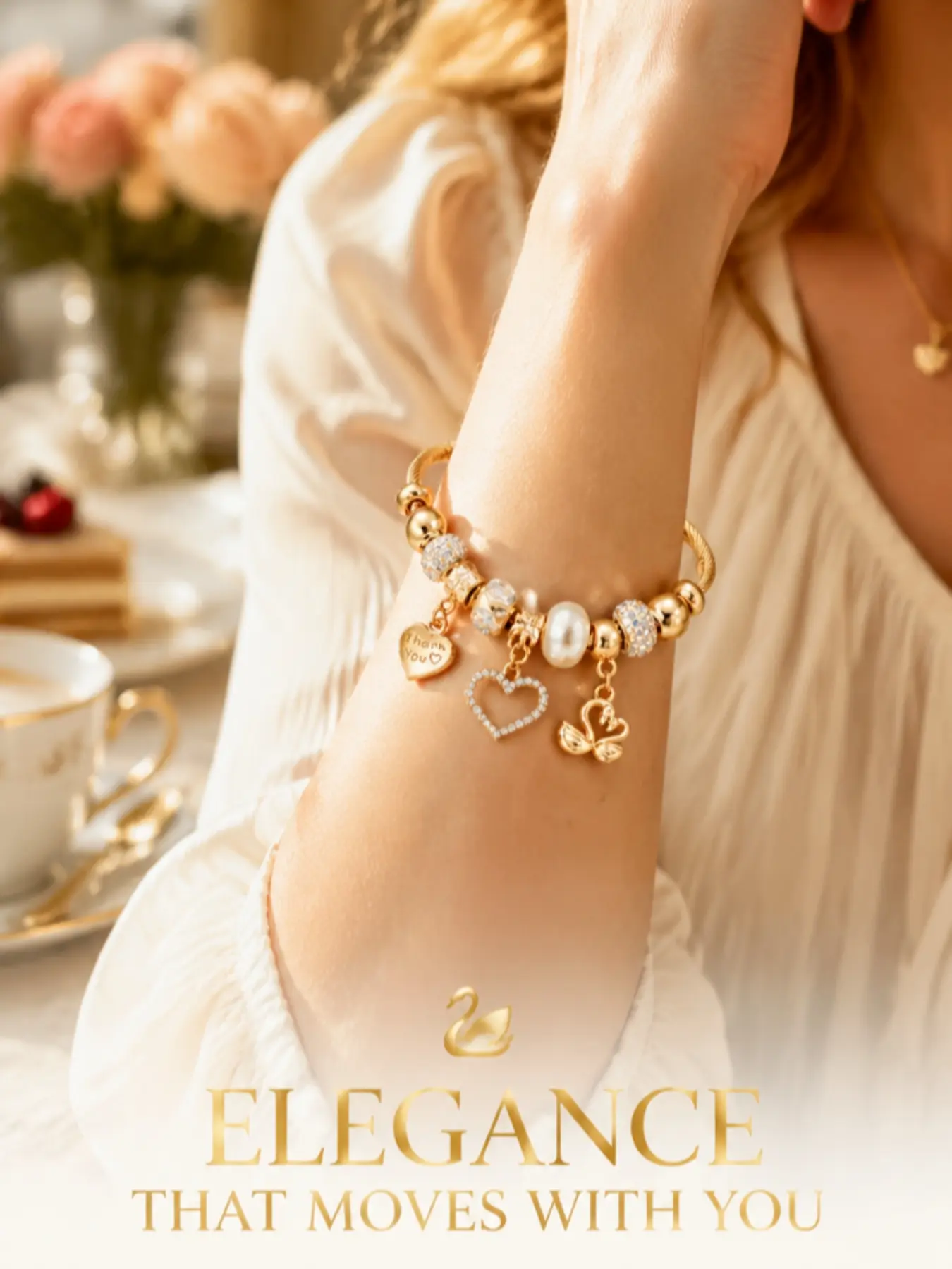 High-Quality Heart Bracelet, Heart-Shaped Pendant, Couple Jewelry, Perfect Gift for Lovers, Elegant and Stylish Accessory