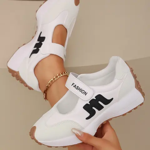 Women's Comfortable Lace-Up Sports Shoes, Lightweight Multi-Functional Casual Shoes, All-Season Wear, Anti-Slip Rubber Sole, Lowtop Casual Sneakers