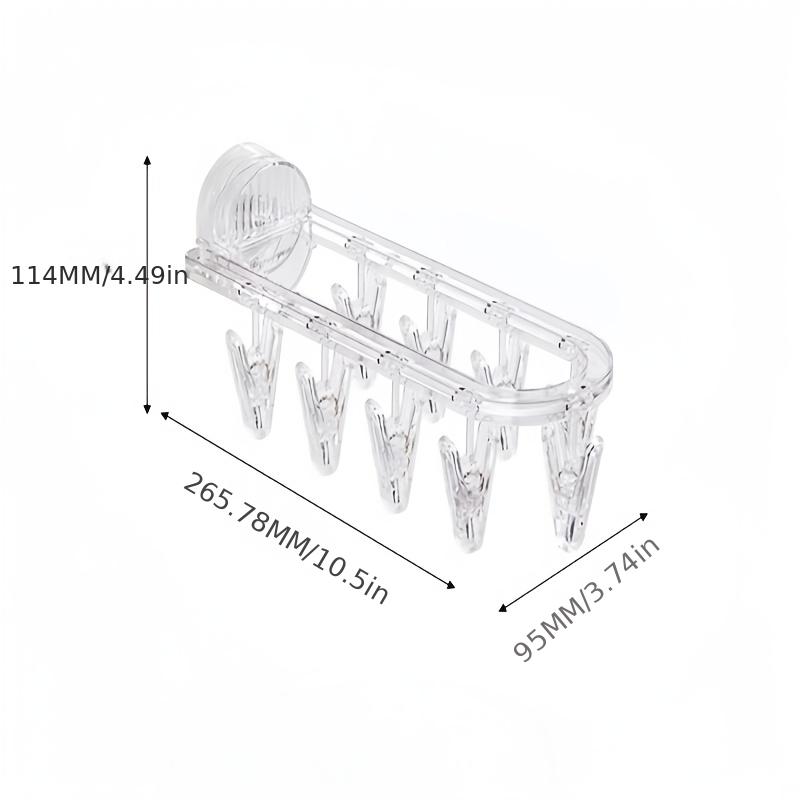 A Household No-Drill Balcony Drying Rack for Underwear And Socks, Featuring a Multifunctional Creative Wall-Mounted Storage Design. It Uses Strong Suction Cups for a Mark-Free Attachment to Walls, Drying Racks