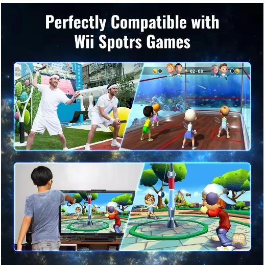 Wii Controller Dual Vibration Compatible Remote, Home Gaming Joystick, Vintage Classic Games for Wii Left Right Pair, 2 Pack
