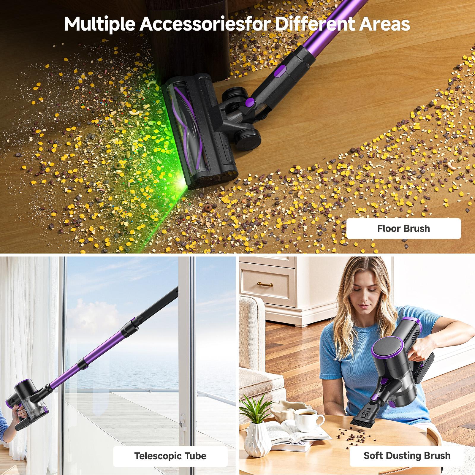 Lubluelu Vacuum Cleaner 150W, Back Support Design, 30-Minute Runtime, Anti-Knot Brush Head, Six-Level Filtration System, Rechargeable Stick Cordless Vacuum #GLOBAL PICKS