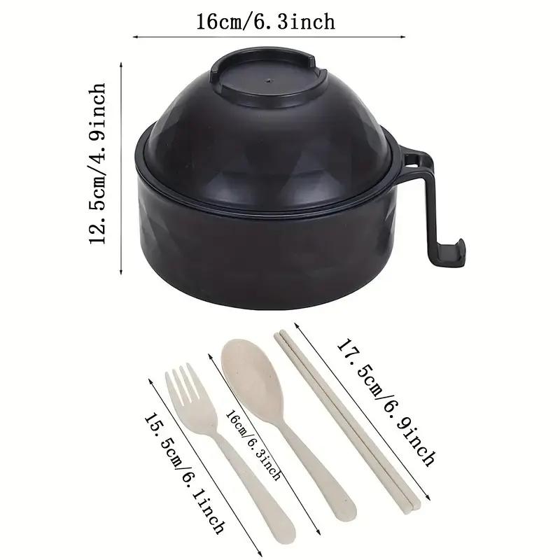 4-Piece Ramen Bowl Set, Microwave Safe Noodle Bowls & Chopsticks, Dishwasher Safe, Essential for Dorms, Quick Ramen Solution, Kitchen Bowls, Tableware