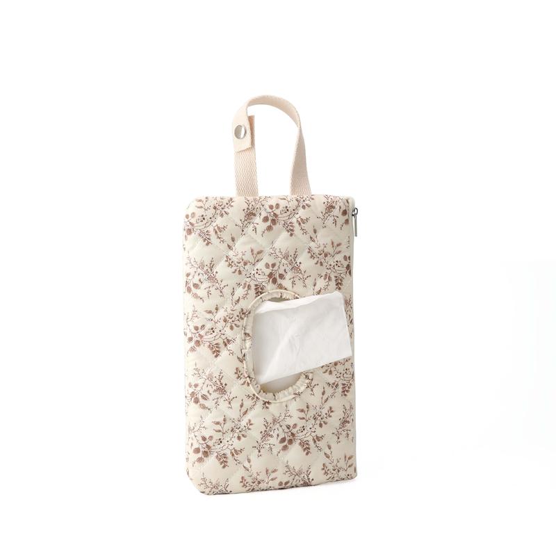 Floral Hanging Wet Wipe Bag with Handle, Portable & Convenient for Baby Stroller, Daily Use, Travel, Makeup, Outdoor Storage