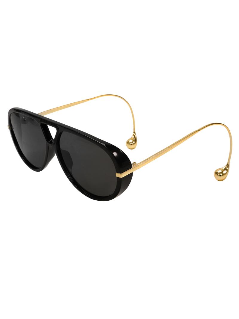 70s Retro Vibe! Women’s Luxury Oversized Aviator Sunglasses 2025 - Earring Accent & Big Shield Frame