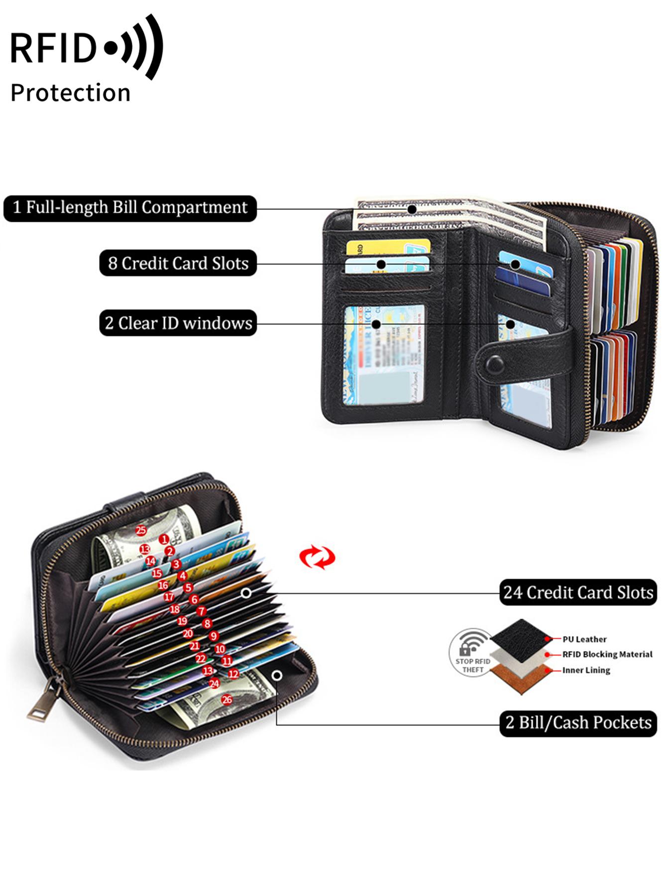 Fashion Leopard Print Zipper Short Wallet, Casual Multi Card Slot Wallet for Women, Trendy Versatile High-quality Daily Wallet for Women, RFID Card Slots