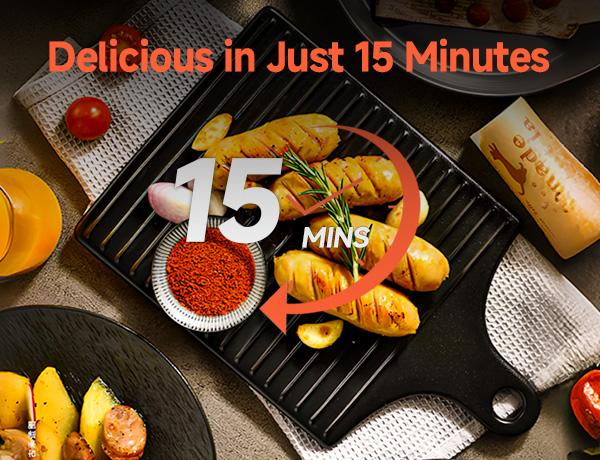 Comhoma Air Fryer 8-in-1 with 5 QT Capacity,180°-400°F Precision Heating, Air Fry, Roast, Broil, Reheats, Dehydrates, Less Oil, Features Shake Reminder, Large Touch Display with Auto Menus