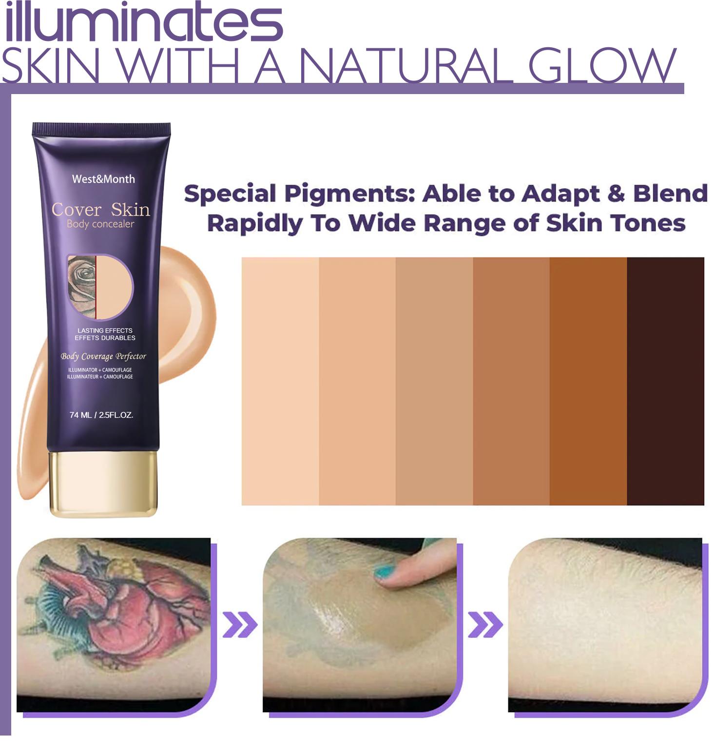 Body Concealer Makeup Waterproof No Transfer, Leg Vein Cover up Makeup for Varicose Veins Waterproof Black Skin, Leg and Body Scar Cover up Makeup for Tattoo Cover Up Oil Acne