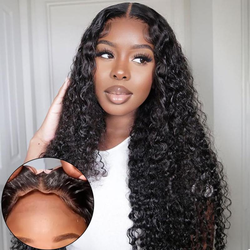 Bling Hair Easy To Wear Deep Wave 5x5 Lace Closure Wig with Pre Plucked Hairline Pre Cut Curly 6x4 Glueless Wigs Human Hair For Women Bling Hair Easy To Wear Deep Wave 5x5 Lace Closure Wig with Pre Plucked Hairline Pre Cut Curly 6x4 Glueless Wigs Human Hair For Women