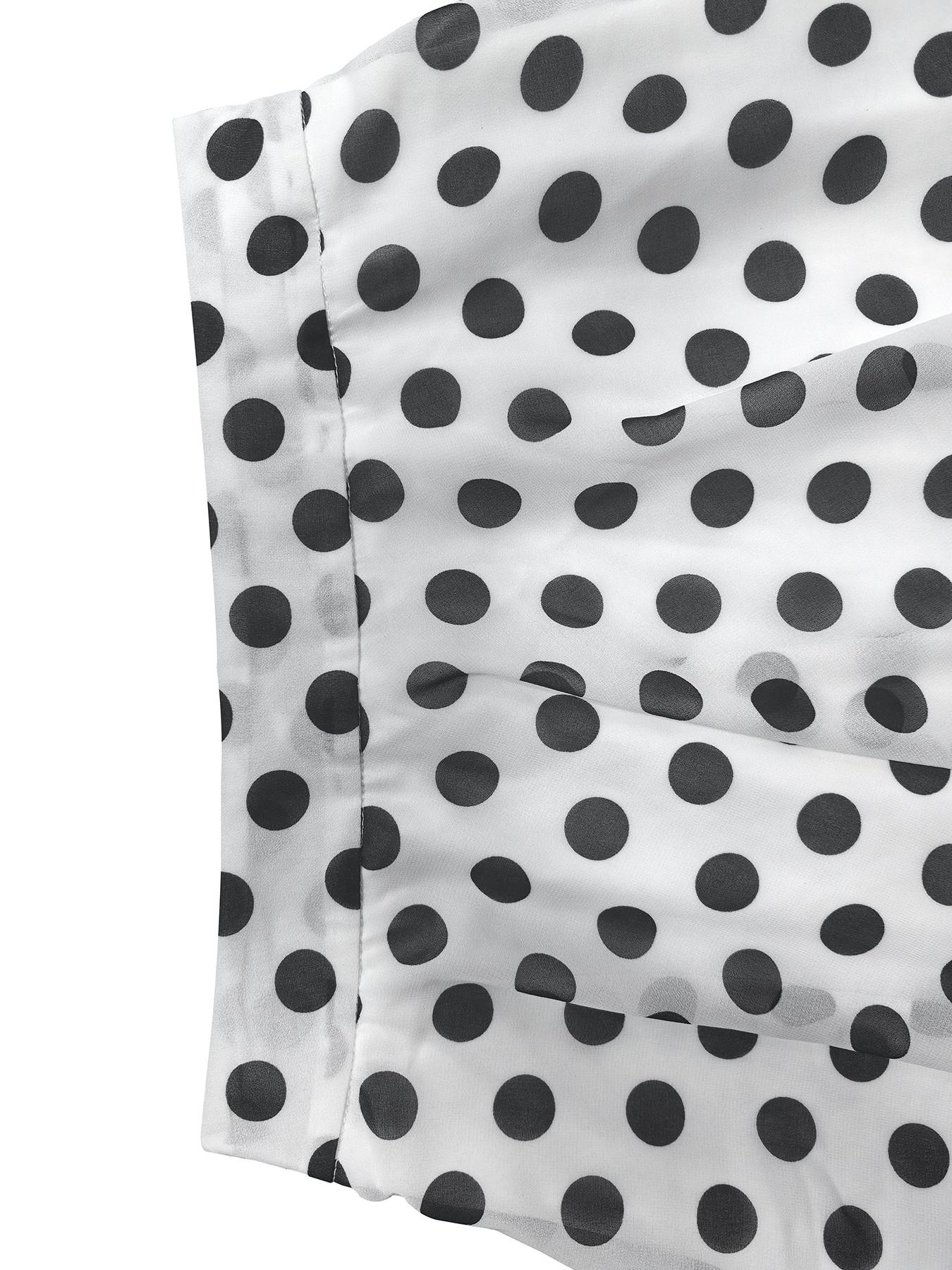 Fashionable chic women's polka dot two-piece dress set, high-waisted fitted sleeveless long dress, party-dating layered two-piece dress, elegant formal two-piece long dress for business gatherings, Dresses for party