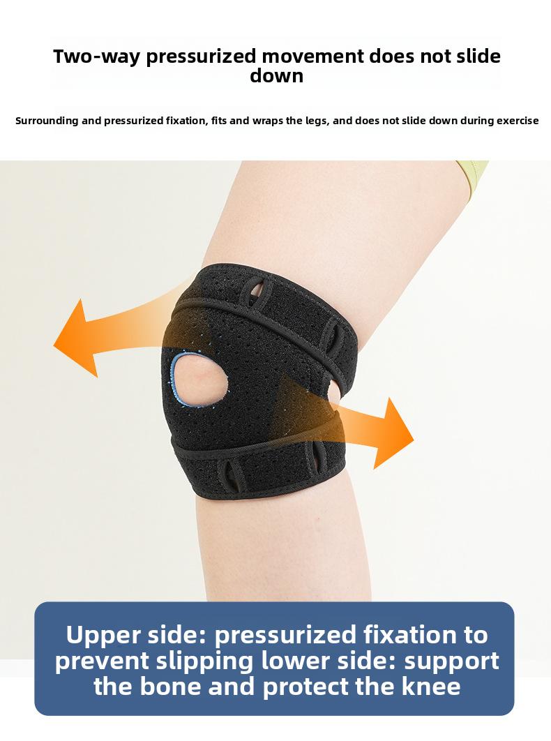 Knee Brace with Patella Gel Pad - Adjustable Compression Knee Support for Running, Gym, Meniscus Tear & Joint Pain Relief