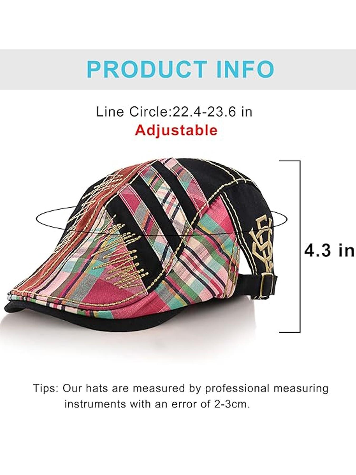 Newsboy Cap for Men Beret Hat Casual Buckle Adjustable Cabbie Gatsby Hats Driving Flat Caps