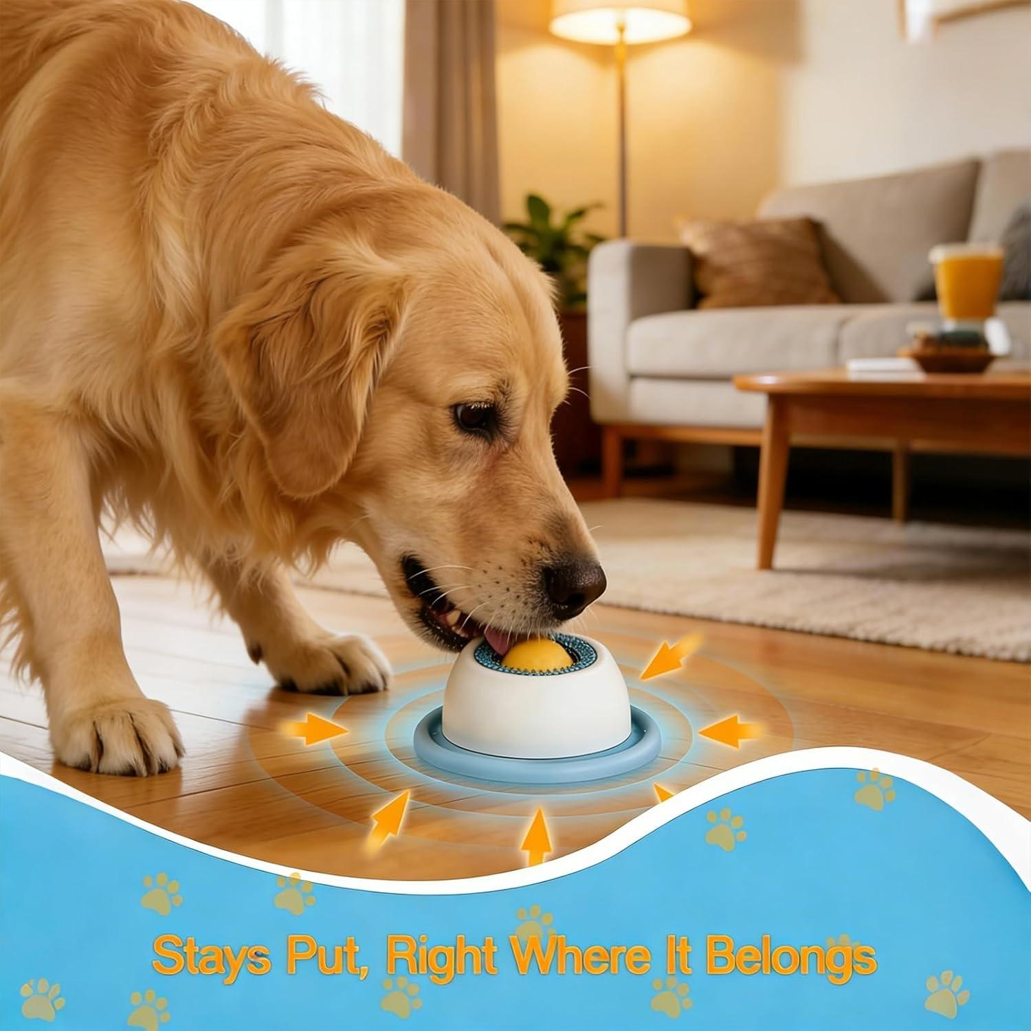 Dog Licking Bowl Slow Feeder Interactive Anti-Anxiety Snack Dispenser with Non-Slip Base for Puppies & Kittens Promotes Dental Health retractable leashes cat lover bag adjustable pet harness collar safety treat pouch two breakaway fordogs mini tracker