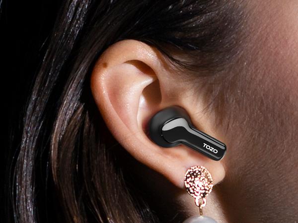 TOZO-NC3 Hybrid Active Noise Cancelling Wireless Earbuds, 6 Mics ENC Clear Call, 55H Long Playtime, 32 Preset EQs via APP, Bluetooth 5.3 Headset, IPX8 Waterproof, in-Ear Headphones with LED Display Audio Electronic